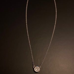 .925 Sterling Silver Bezel CZ Pendant